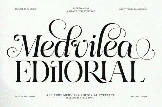 Medvilea Editorial Font